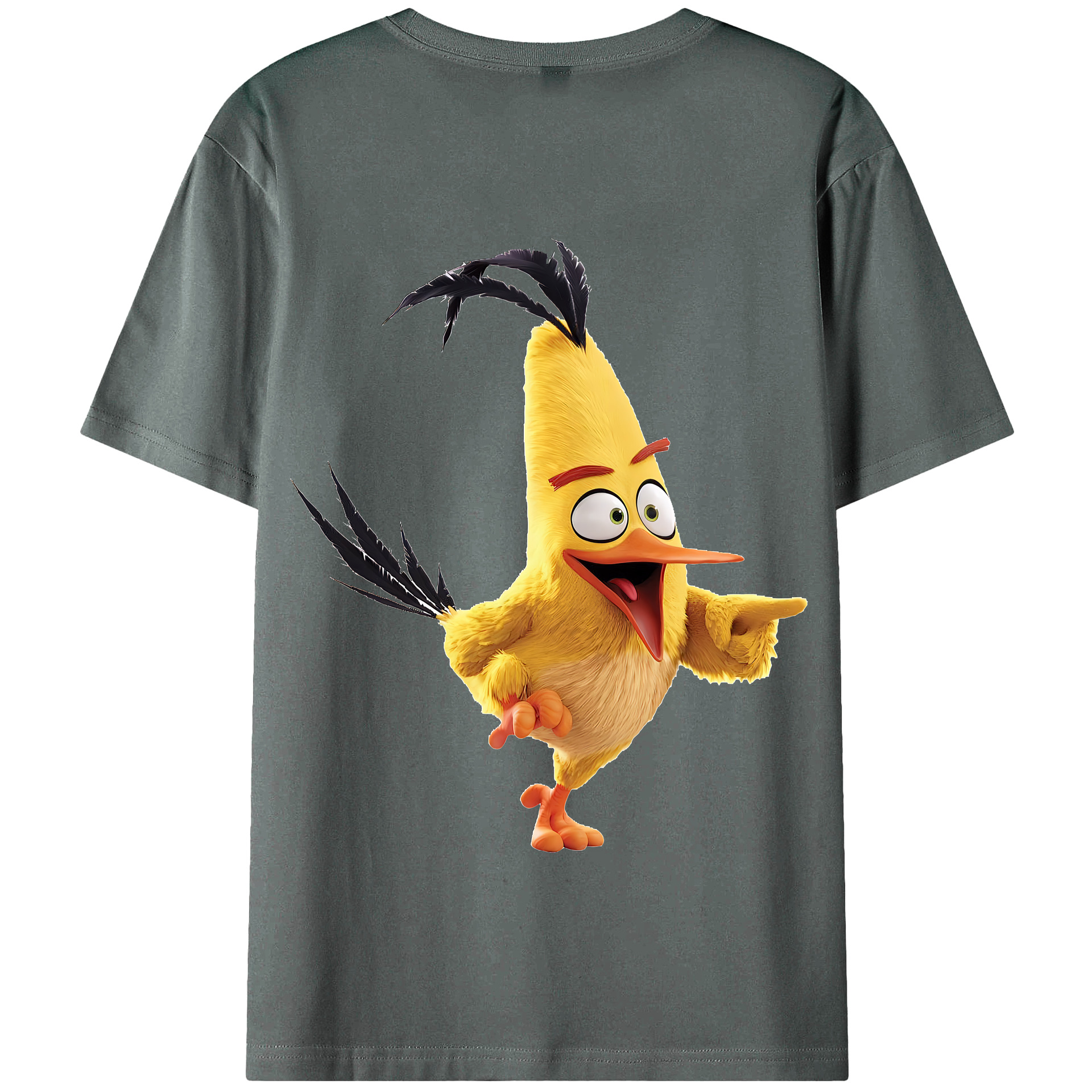 （画像用） Angry Birds アングリーバード 綿100％半袖Tシャツ（背面プリント）